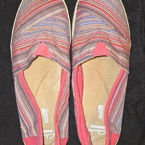 Toms Multi-Colored Striped Slip-On Shoes